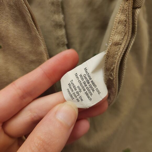 J. Crew Chino Mini Skirt Womens Sz 6 Khaki Embroidered Turtle Vet Zoo Ms.Frizzle - Picture 7 of 9